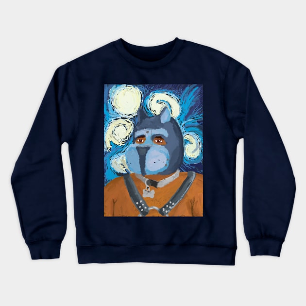 Starry Pup Crewneck Sweatshirt by smashythebear